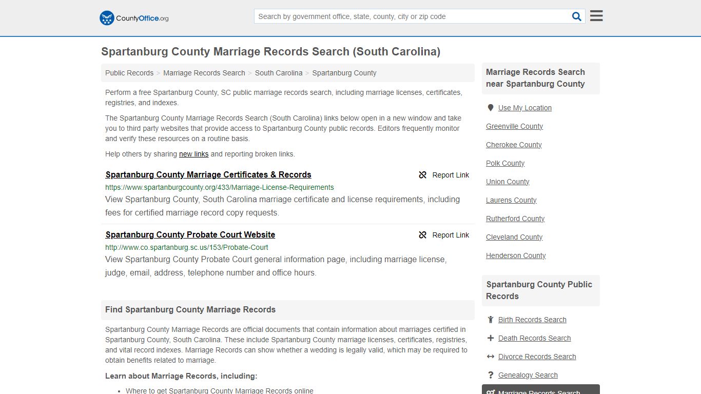 Marriage Records Search - Spartanburg County, SC (Marriage Licenses ...